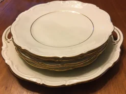 Pamono Porcelain Mitterteich Cymbal Set, 1940s, Set of 6><noscript><img width=