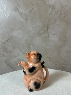 Online Pamono Porcelain Pig Teapot, 1950s