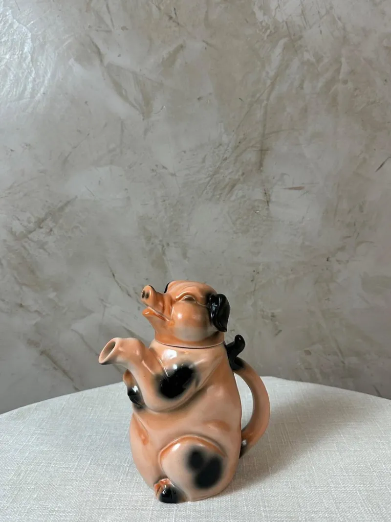 Online Pamono Porcelain Pig Teapot, 1950s