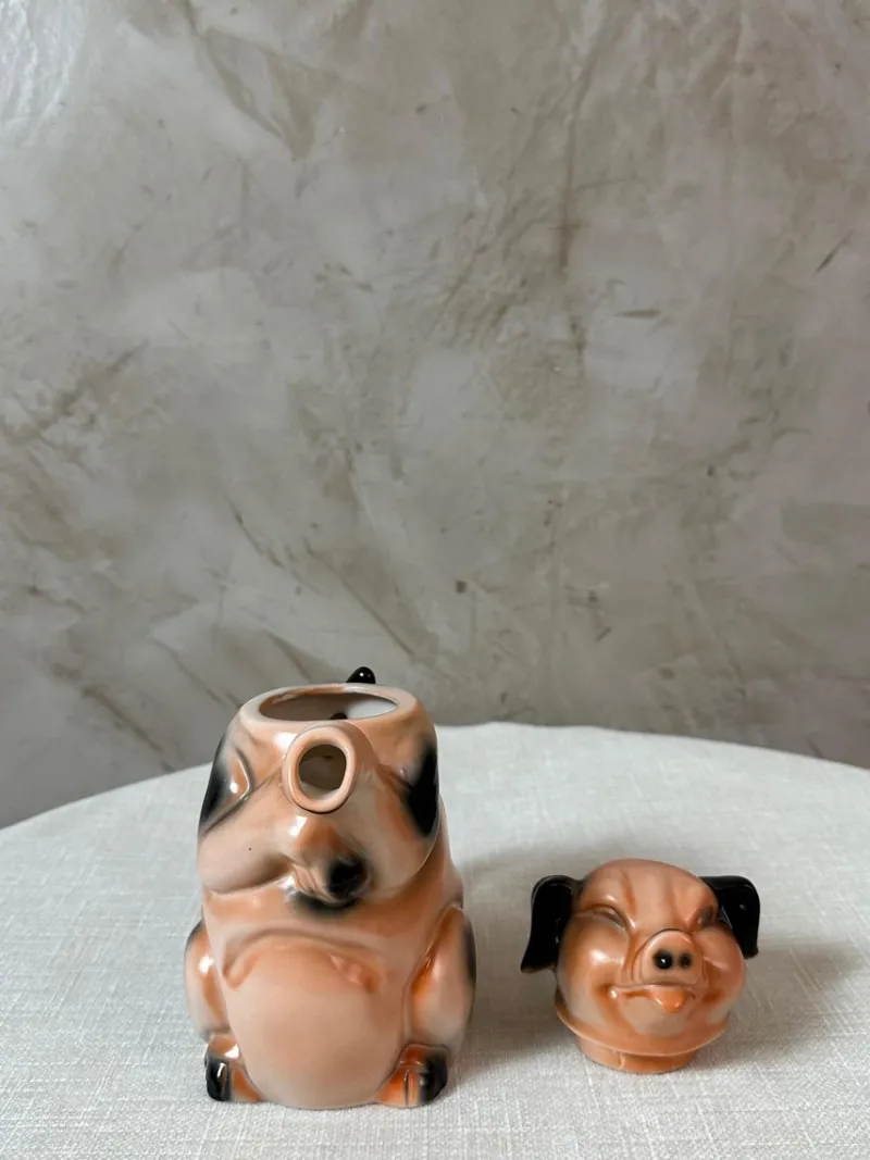 Online Pamono Porcelain Pig Teapot, 1950s