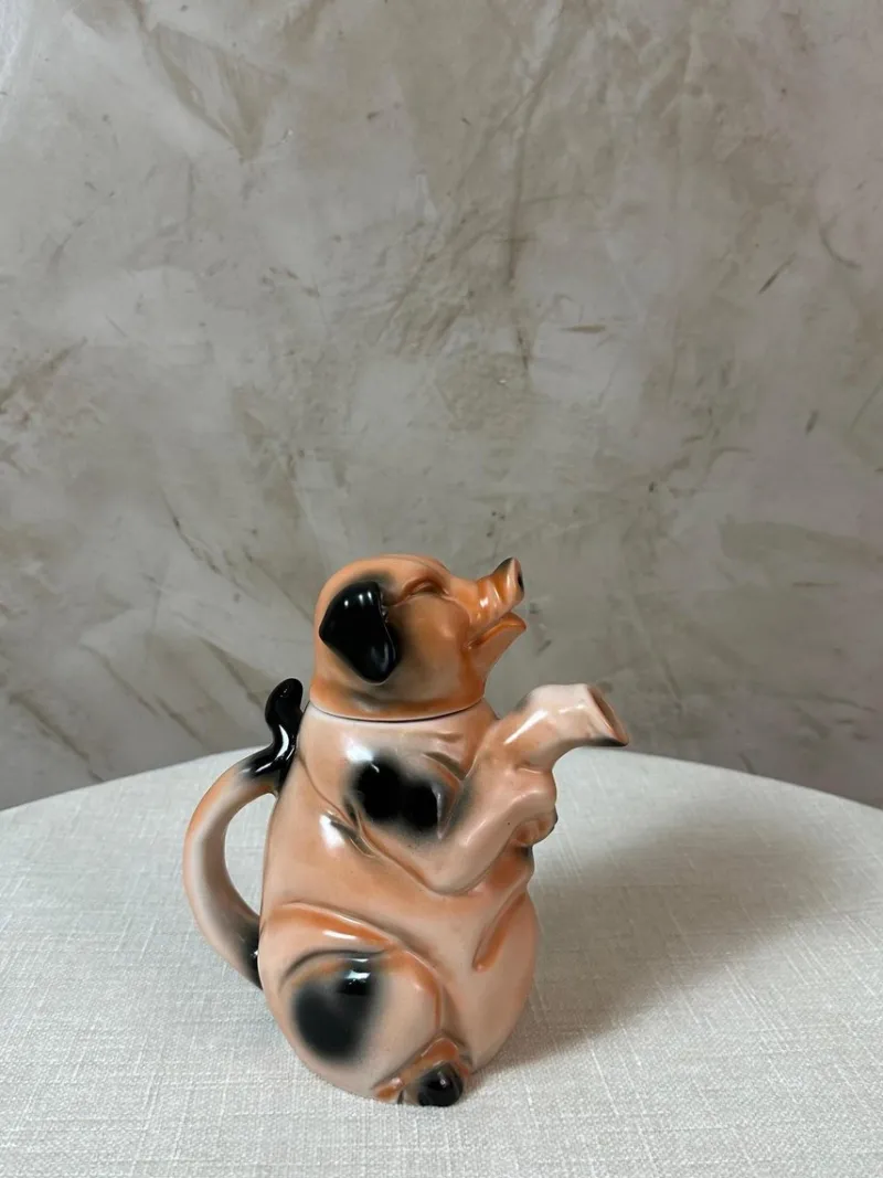 Online Pamono Porcelain Pig Teapot, 1950s