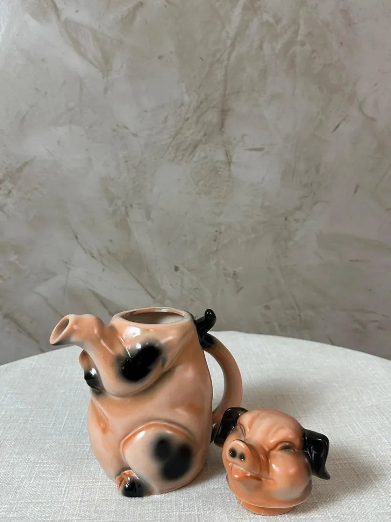 Online Pamono Porcelain Pig Teapot, 1950s
