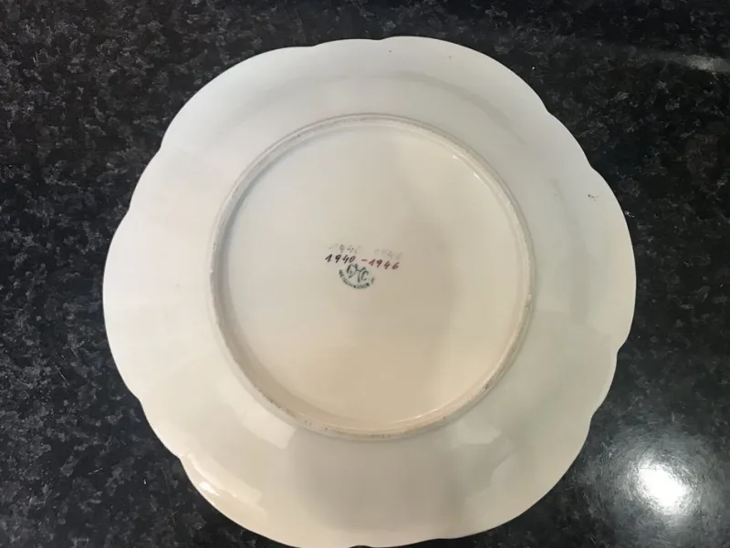 Pamono Porcelain Plate from Weisswasser GCH, 1940s> Dinner Plates & Bowls