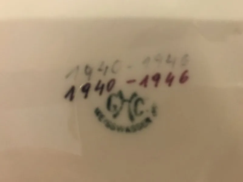 Pamono Porcelain Plate from Weisswasser GCH, 1940s> Dinner Plates & Bowls
