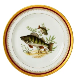 Clearance Pamono Porcelain Plates and Sauce Boat Fish Decoration from Limoges, 1980s, Set of 13