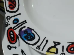 Hot Pamono Porcelain Plates by Emanuele Luzzati for Arteprima, 2010s, Set of 10