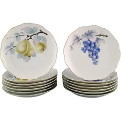 Outlet Pamono Porcelain Plates from Kronach, Germany, 1940s, Set of 14