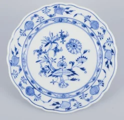 Discount Pamono Porcelain Plates with Blue Onion Pattern, Meissen, Germany, Set of 5