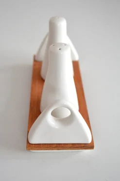 Pamono Porcelain Salt & Pepper Set by Peter Müller for Sgarfo Modern, 1960s> Salt & Pepper Shakers