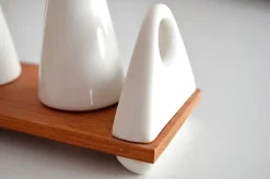 Pamono Porcelain Salt & Pepper Set by Peter Müller for Sgarfo Modern, 1960s><noscript><img width=