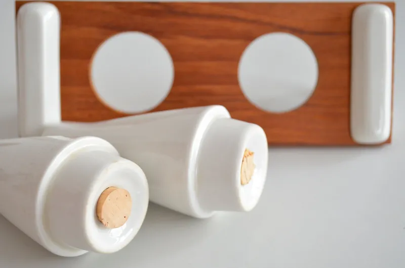 Pamono Porcelain Salt & Pepper Set by Peter Müller for Sgarfo Modern, 1960s> Salt & Pepper Shakers