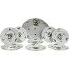 Pamono Porcelain Serving Set with Rothschild Pattern from Herend, Set of 9> Dinner Plates & Bowls