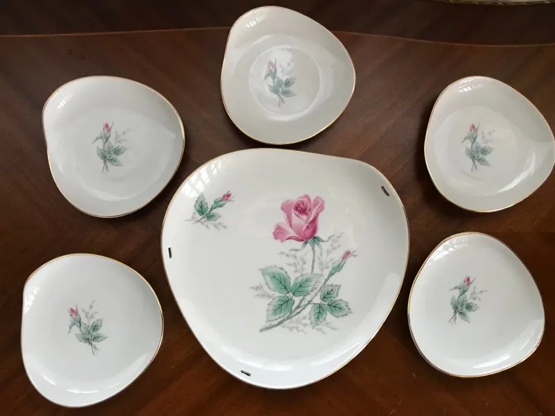 Online Pamono Porcelain Set from Hertel-Jacob Bavaria, 1940s, Set of 6