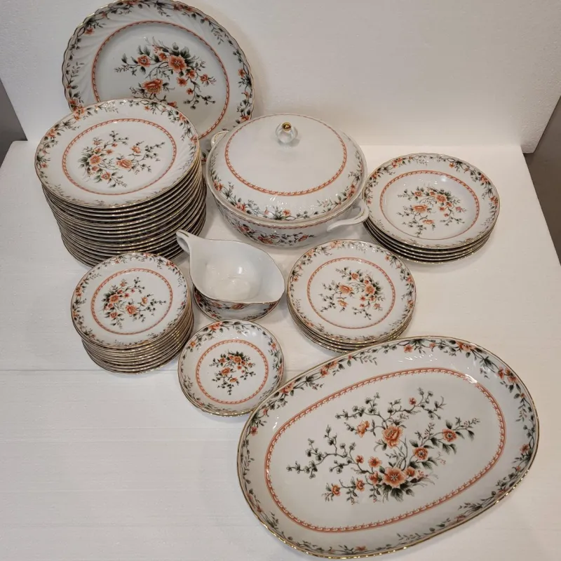 Pamono Porcelain Tableware from Quinta Nova, Portugal, 1960s, Set of 43> Dinner Plates & Bowls