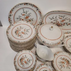 Pamono Porcelain Tableware from Quinta Nova, Portugal, 1960s, Set of 43><noscript><img width=