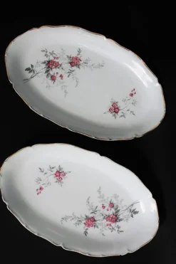 Pamono Porcelain Tableware, Limoges, France, 1950s, Set of 56> Dinner Plates & Bowls