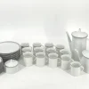 Pamono Porcelain Tableware Service Friedrichstrasse 4042 with Platinum Rim by Hans Theo Baumann for Rosenthal, Germany, 1970, Set of 40> Coffee & Tea Service