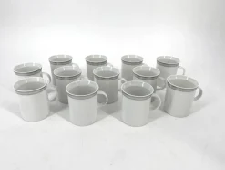 Pamono Porcelain Tableware Service Friedrichstrasse 4042 with Platinum Rim by Hans Theo Baumann for Rosenthal, Germany, 1970, Set of 40><noscript><img width=