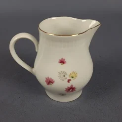 New Pamono Porcelain Tea Service with White and Gold Flowers from Stadtlengsfeld, 1970s, Set of 23