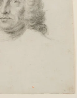 Pamono Portrait of a Man with Curls, 1800, Pencil