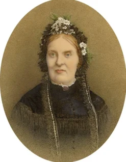 Online Pamono Portrait of a Victorian Lady in Mourning Dress, 1800s, Watercolour