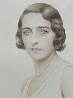 Pamono Portrait of Miss Lise Brissaud, Bernard Boutet De Monvel, 1928> Art Deco