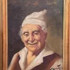 New Pamono Portrait, 20th Century, Oil Painting on Panel, Framed