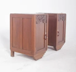 Pamono Portuguese Art Deco Bedside Tables, 1920, Set of 3><noscript><img width=