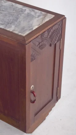 Pamono Portuguese Art Deco Bedside Tables, 1920, Set of 3><noscript><img width=