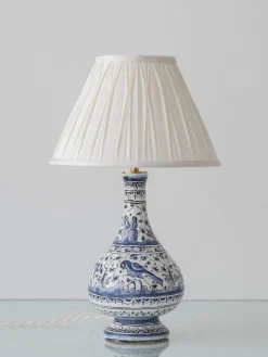 Best Pamono Portuguese Blue and White Faience Ceramic Table Lamp, 1950s