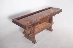 Pamono Portuguese Woodworkers Workbench, 1950s><noscript><img width=