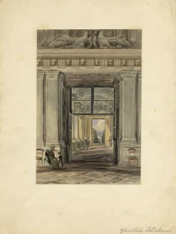 Sale Pamono Possibly Franz Heinrich, Schönbrunn Palace, Vienna, Mid-19th Century, Watercolour