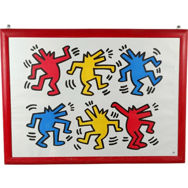 Pamono Poster of Dancing Dogs after Keith Haring from Nouvelles Images S.A., France, 1992> Posters