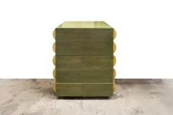 Pamono Postmodern Architectural Chest of Drawers in Natural Wood and Aniline-Stained Wood, 1980s><noscript><img width=