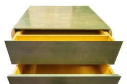 Pamono Postmodern Architectural Chest of Drawers in Natural Wood and Aniline-Stained Wood, 1980s><noscript><img width=