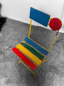 Pamono Postmodern Bistro Chair by Denis Balland for Fermob, France, 1985><noscript><img width=