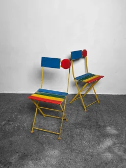 Pamono Postmodern Bistro Chair by Denis Balland for Fermob, France, 1985><noscript><img width=