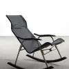 Pamono Postmodern Black Leather Rocking Chair by Takeshi Nii, 1950s