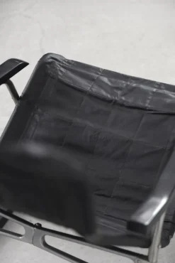 Pamono Postmodern Black Leather Rocking Chair by Takeshi Nii, 1950s