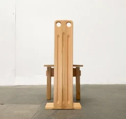 New Pamono Postmodern Brutalist Wooden Children Chair, 1990s