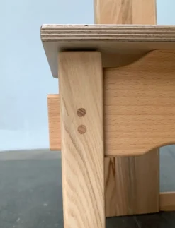 New Pamono Postmodern Brutalist Wooden Children Chair, 1990s