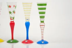 Online Pamono Postmodern Clown Shot Glasses by Anne Nilsson for Orrefors, 1990s, Set of 5