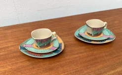 Pamono Postmodern Flash One Series Coffee Service Plates, Cups, Saucers by Dorothy Hafner for Rosenthal, 1980s, Set of 6> Coffee & Tea Service