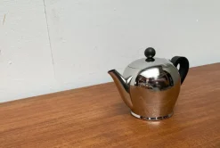 Pamono Postmodern Italian Stainless Steel and Bakelit Bombe Teapot Coffeepot Kettle by Carlo Alessi for Alessi><noscript><img width=
