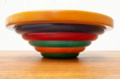 Pamono Postmodern Italian Wooden Bowl by Pietro Manzoni> Bowls