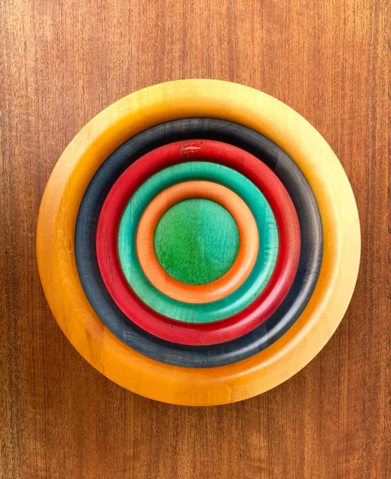 Pamono Postmodern Italian Wooden Bowl by Pietro Manzoni> Bowls