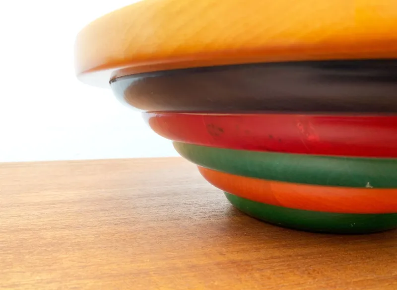 Pamono Postmodern Italian Wooden Bowl by Pietro Manzoni> Bowls