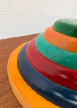 Pamono Postmodern Italian Wooden Bowl by Pietro Manzoni><noscript><img width=