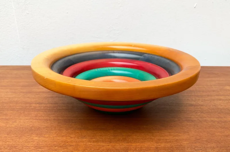 Pamono Postmodern Italian Wooden Bowl by Pietro Manzoni> Bowls