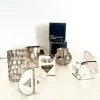 Pamono Postmodern Napkin Rings in Stainless Steel by Nathalie du Pasquier for Bodum, 1990s, Set of 6> Serving Dishes